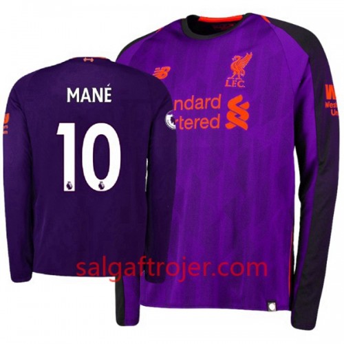 Liverpool Fodboldtrøjer Sadio Mane 10 Udebanesæt 2018/19 Langærmet Liverpool Fodboldtrøjer Sadio Mane 10 Udebanesæt 2018/19 Langærmet